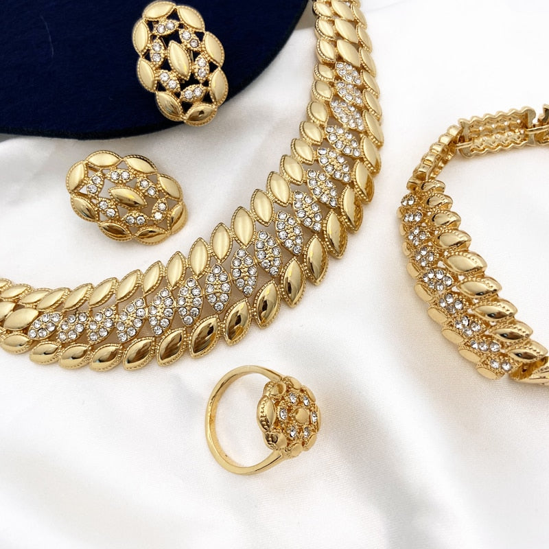 New Design Brazil Gold Color Jewelry Set For Women