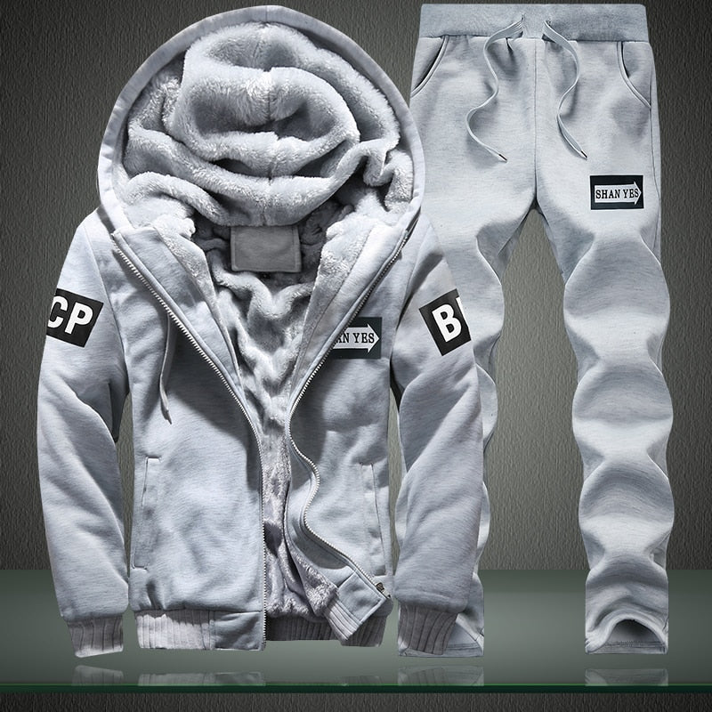 Winter Warm Hooded Tracksuit Set 2 piece