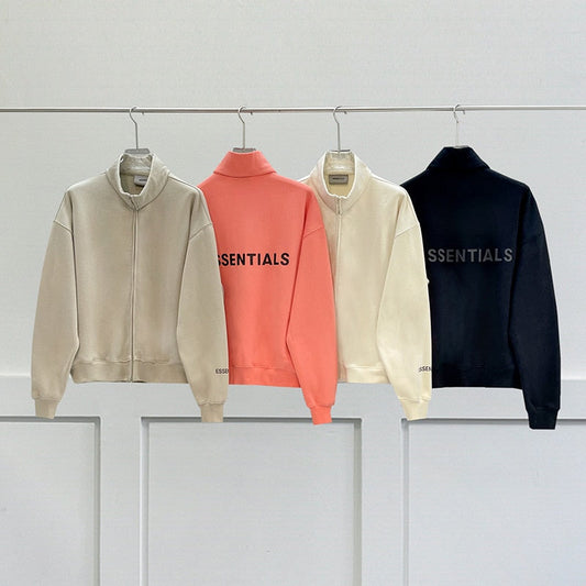 Essentials High Neck Zip Sweatshirt Jacket Top