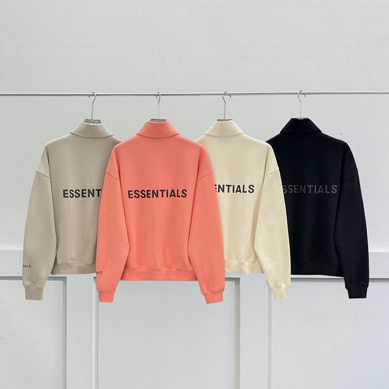 Essentials High Neck Zip Sweatshirt Jacket Top