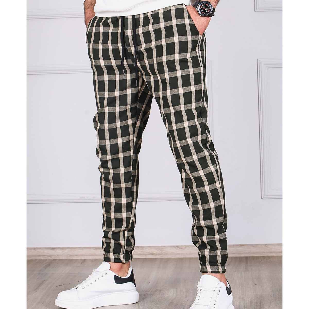 Vintage Chekered Pants For Men