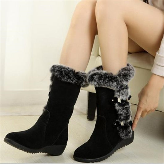 Warm Fur Mid-calf Boots for Women