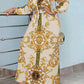 Printed Belted Summer Sundress
