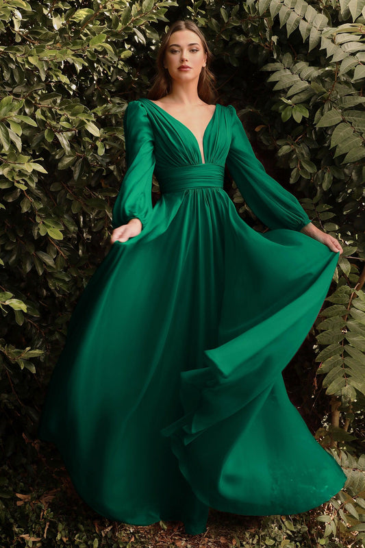 V Neck Floor Length Chiffon Evening Party Dress/ Bridesmaid Dress