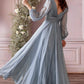V Neck Floor Length Chiffon Evening Party Dress/ Bridesmaid Dress