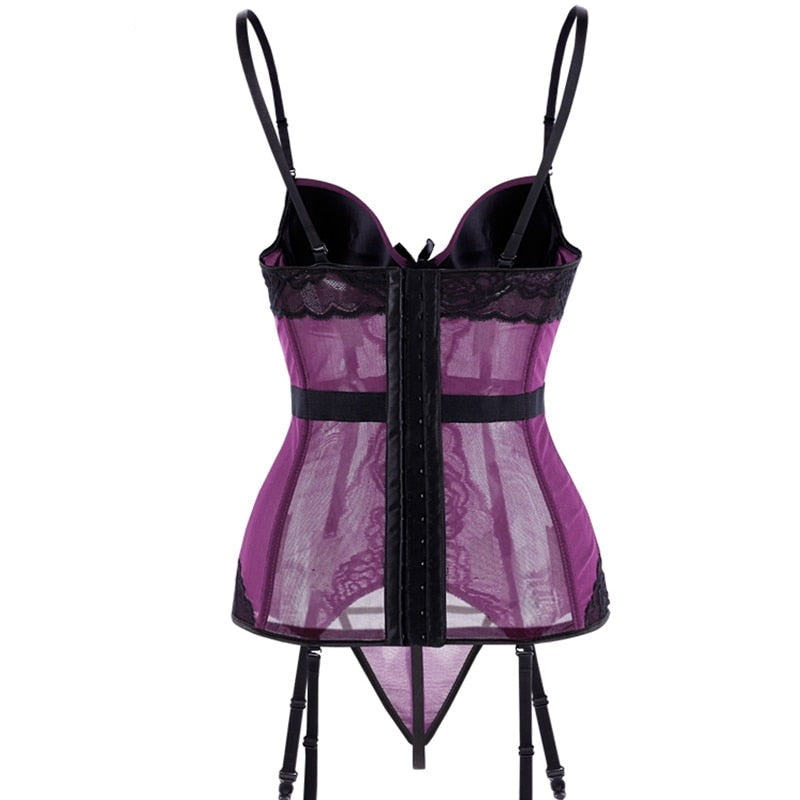 Sexy Bustier Spaghetti Straps Padded Corset Lingerie
