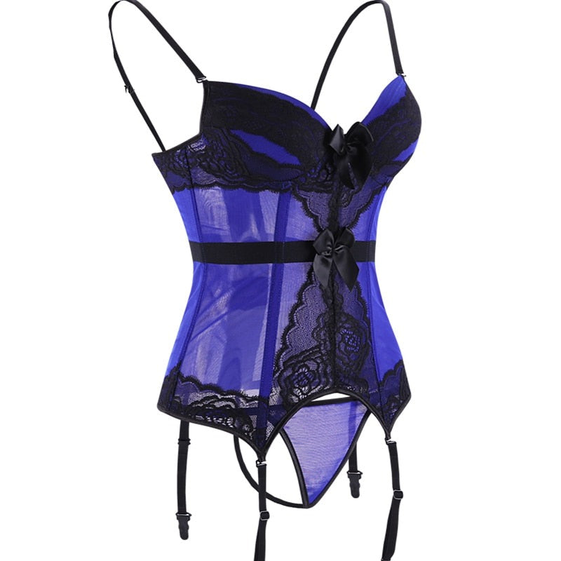 Sexy Bustier Spaghetti Straps Padded Corset Lingerie
