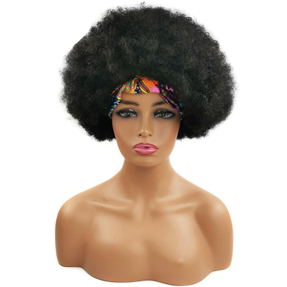 Kinky Curly Synthetic Headband Wigs For Women