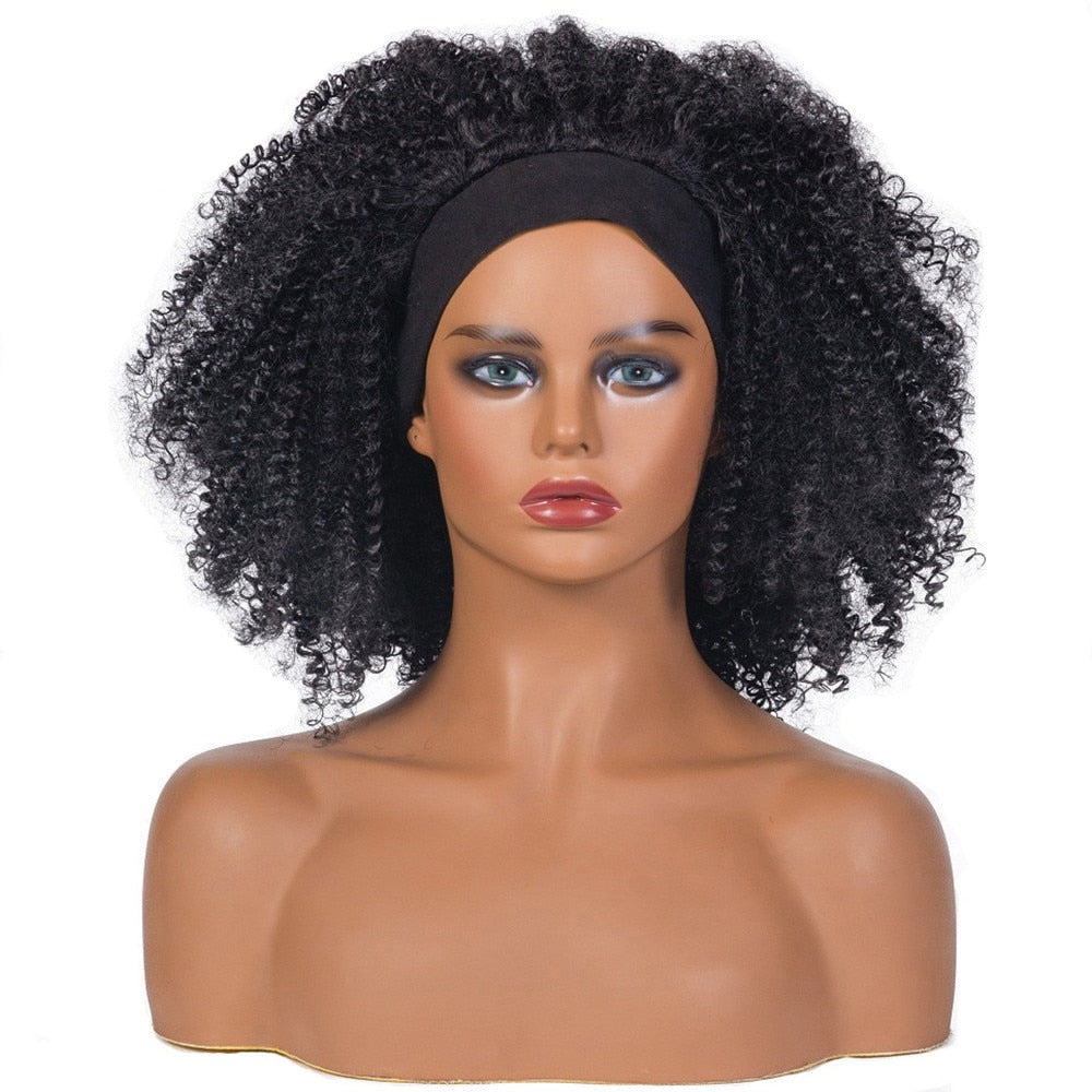 Kinky Curly Synthetic Headband Wigs For Women