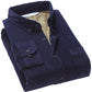 Plaid Corduroy Warm Shirt Thick Fleece Lining Long Sleeve Shirt