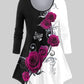 Rose Printed Top Plus Size for Women