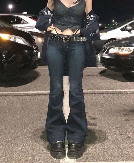 Low Waist Vintage Flare Jeans