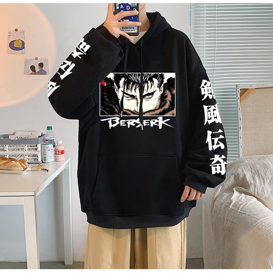 Retro Manga Hoodie Anime Sweatshirt for Men