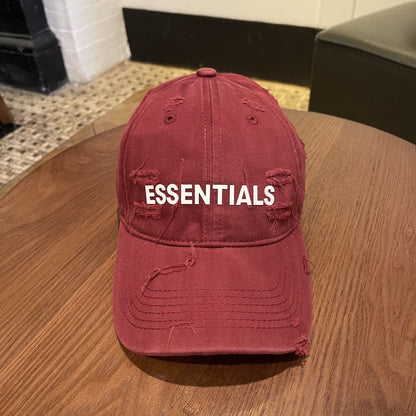 High Quality 1:1 ESSENTIALS Caps Men Women Ripped Baseball Cap Hip Hop Streetwear Essential Letter Print Luxury Brand Hat