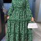 VONDA Bohemian Maxi Dress 2022 Autumn Women Casual Long Flare Sleeve Floral Printed Party Vestido Loose Pleated Holiday Dresses
