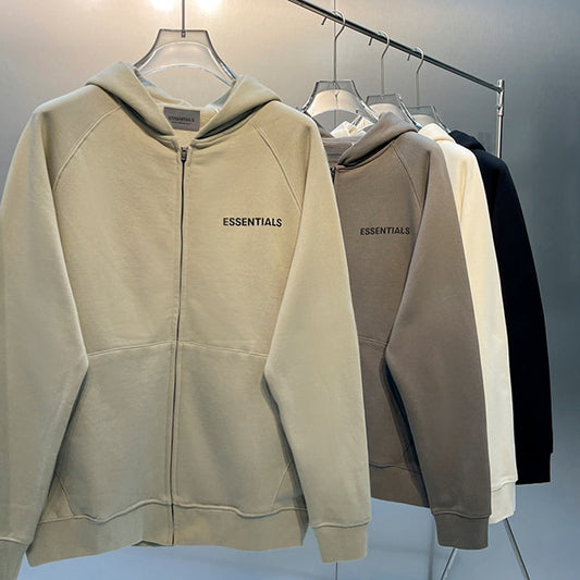 Essentials Hoodies For Men And Women Zipper High Street Loose Oversized Hip Hop Streetwear Casual Fashion Cotton Sweatshirts