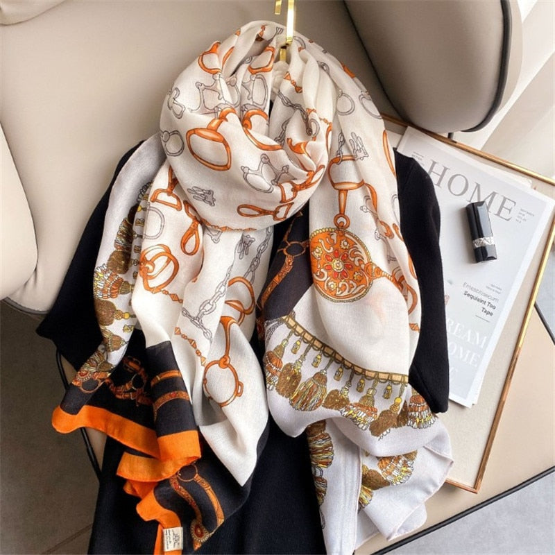 Winter Cotton Scarf for Women