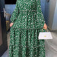VONDA Bohemian Maxi Dress 2022 Autumn Women Casual Long Flare Sleeve Floral Printed Party Vestido Loose Pleated Holiday Dresses
