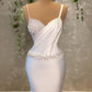 Sexy White Pearls Wedding Dress