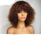 Short Pixie Bob Cut Human Hair Wig With Bangs