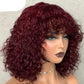 Short Pixie Bob Cut Human Hair Wig With Bangs