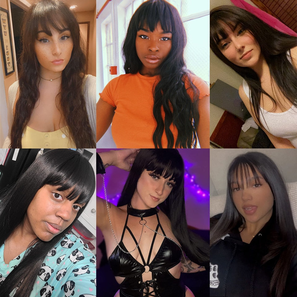 Straight Colored Human Hair Wig