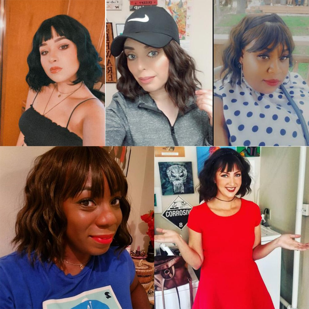 Natural Smooth Short Human Hair Wig For Women
