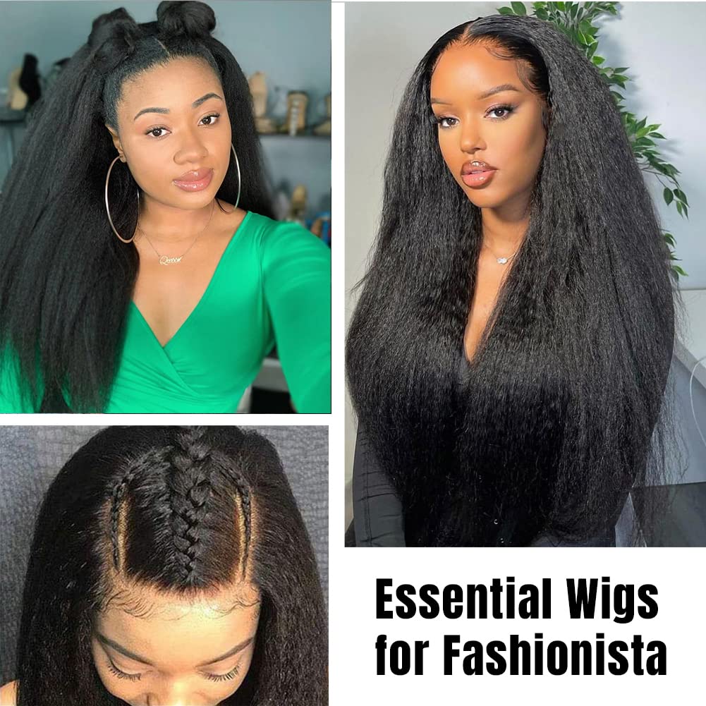 Yaki Straight Human Hair Wig For Women