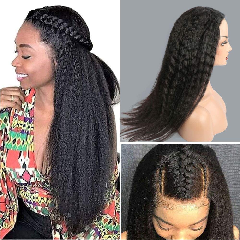 Yaki Straight Human Hair Wig For Women