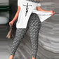 Split Tshirt with Slim Leggings Two-piece Set