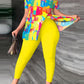 Split Tshirt with Slim Leggings Two-piece Set