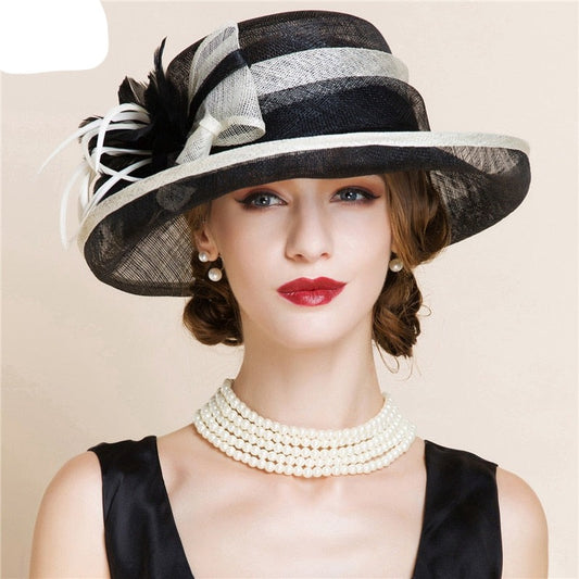 Elegant Linen Fedora Fashion Party Hat