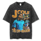 Rapper Portrait Cotton Tees Breathable Vintage T-shirt Top