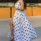 Side Slit Polka Dot Summer Dress