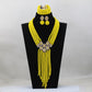 Long Design Blue Beads Crystal Jewelry Set Women