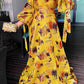 Lantern Sleeve Printed Sundress Summer dress