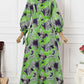 Lantern Sleeve Printed Sundress Summer dress