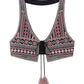 Vintage Embroidery Tassel Lace Up Vest For Women