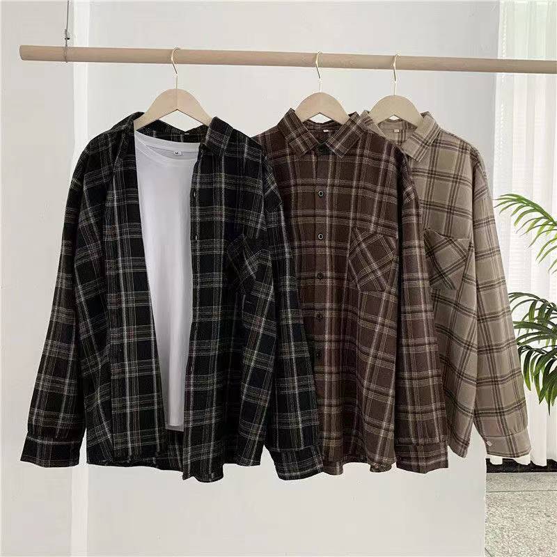 High-quality Soft Warm Winter Women's Plaid Shirt