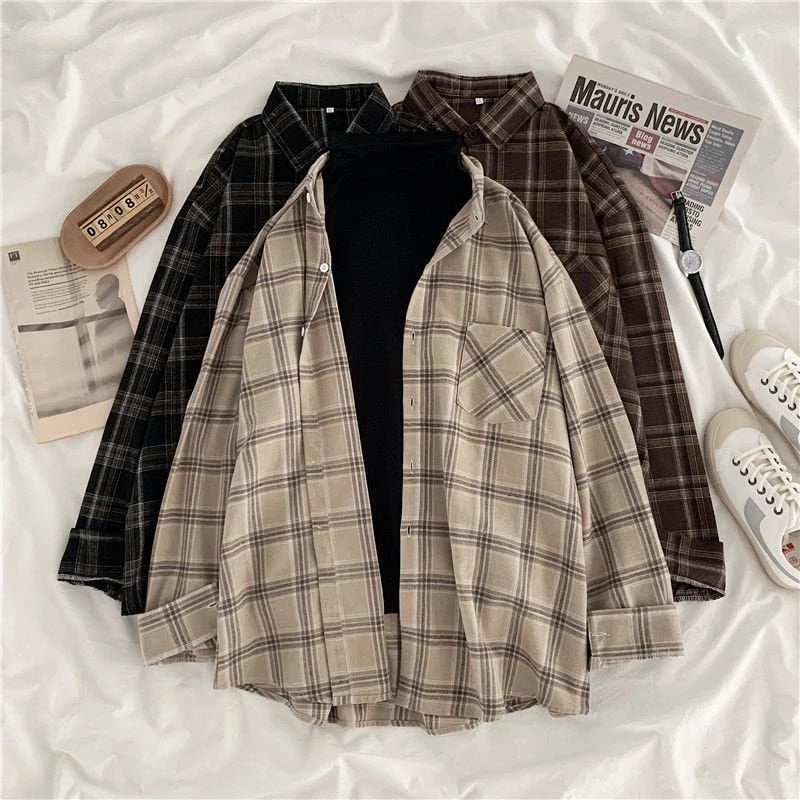 High-quality Soft Warm Winter Women's Plaid Shirt