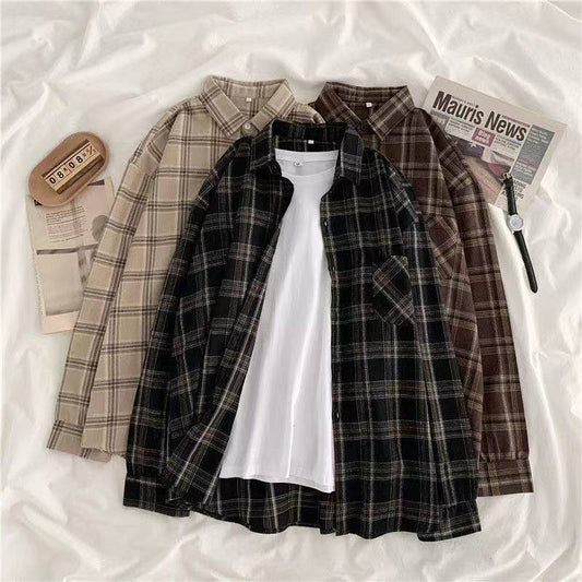 High-quality Soft Warm Winter Women's Plaid Shirt