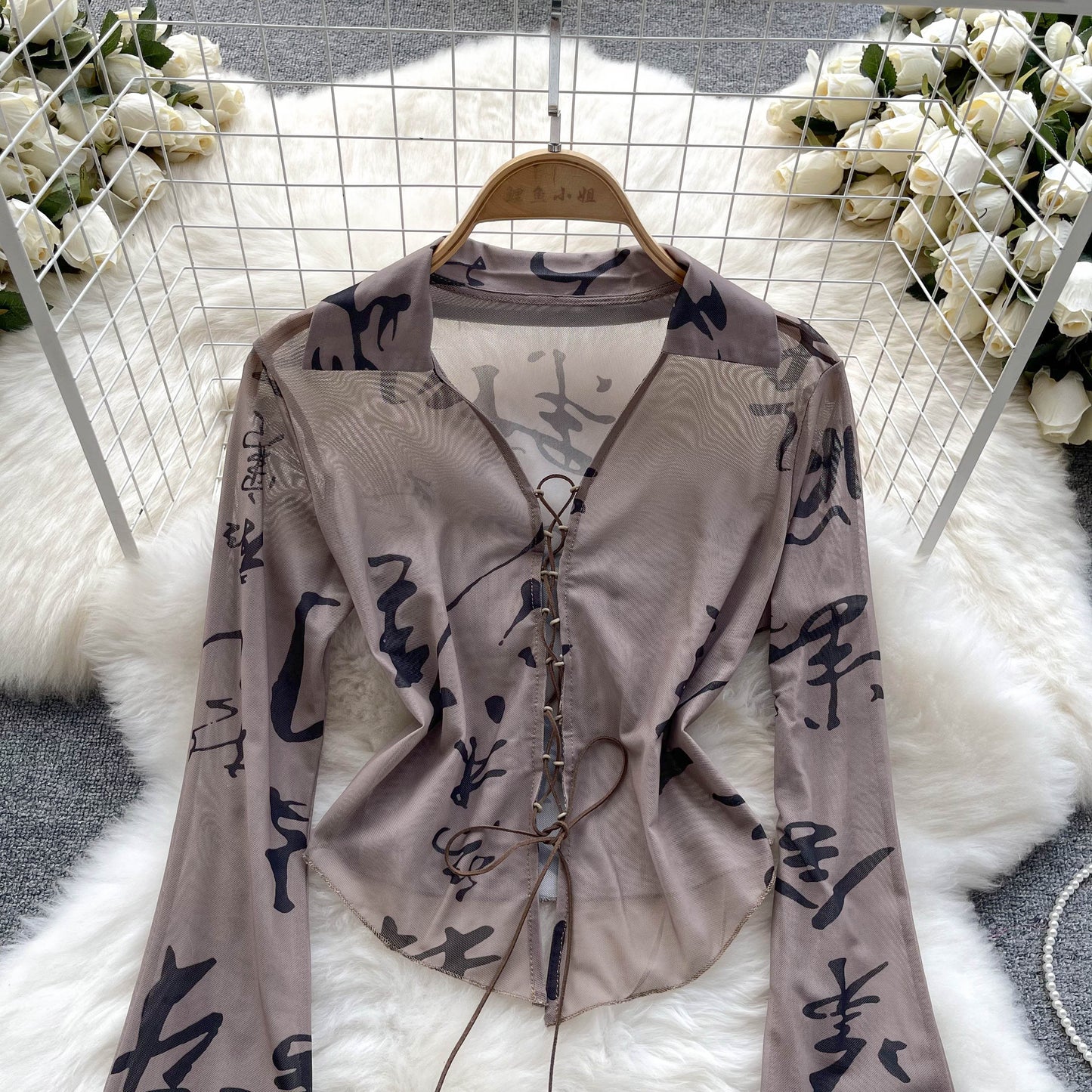 Vintage Print Top for Women