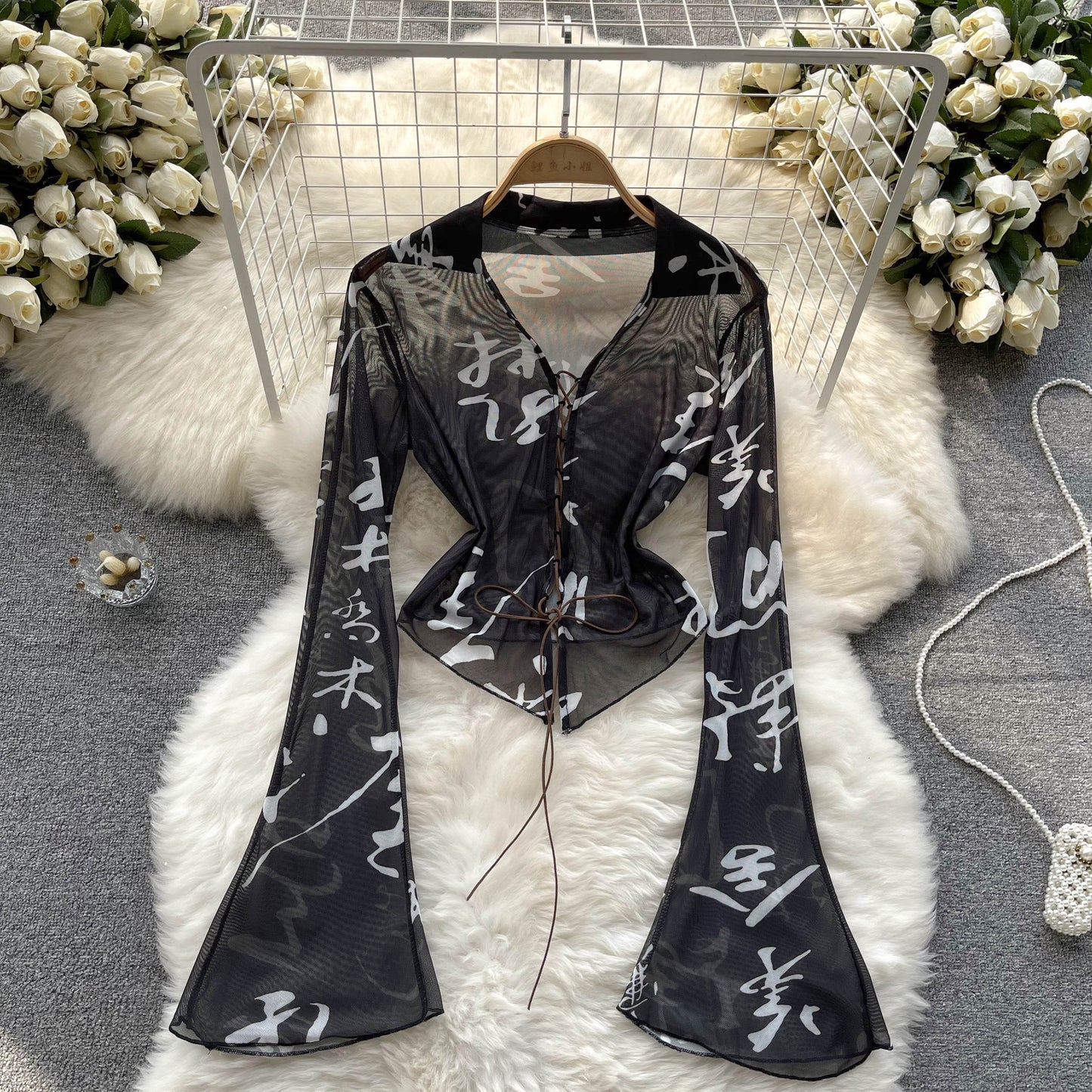 Vintage Print Top for Women