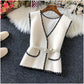 Elegant V-neck Sleeveless Vest for Women