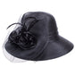 Wide Brim Feather Party Hat for Women