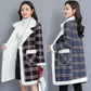Warm Loose Plaid Long Jacket for Women
