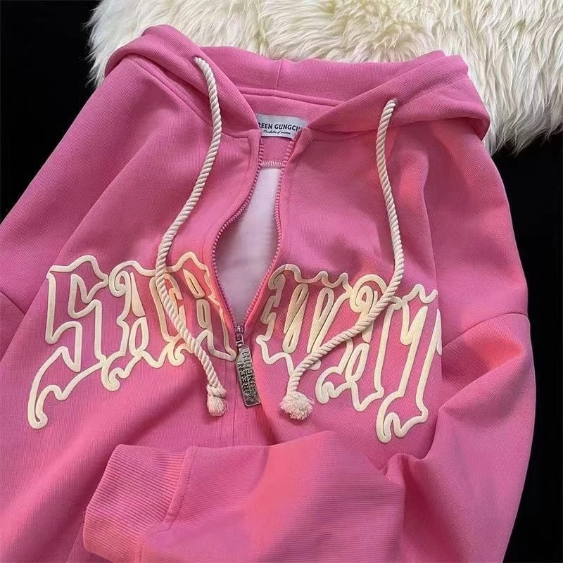 Y2K Vintage Hoodie Sweatshirt Top