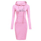 Slim Fit Hooded Sweater Dress