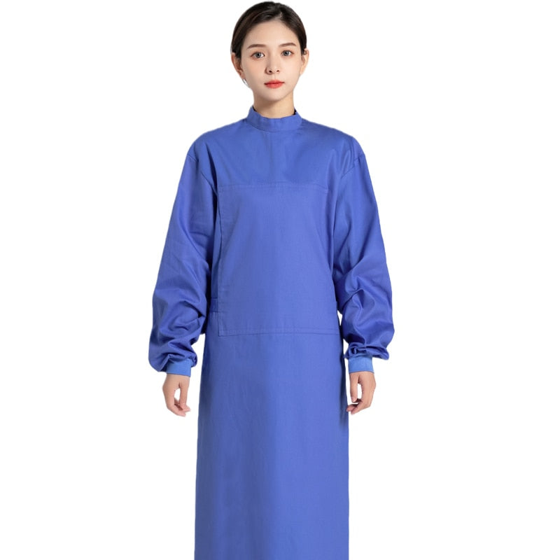 Long Coat Medical Uniform Surgical Workwear Long Sleeve Scrub