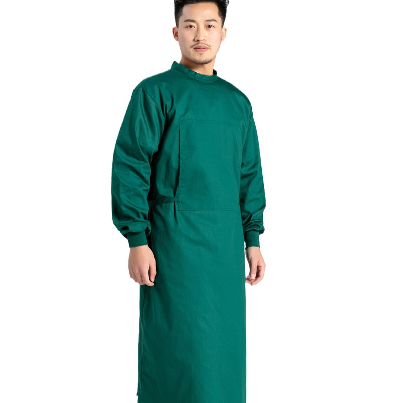 Long Coat Medical Uniform Surgical Workwear Long Sleeve Scrub